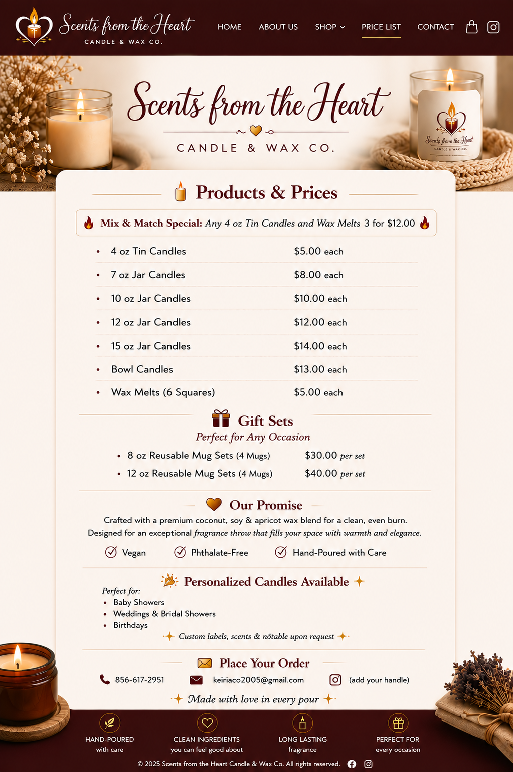 Price List